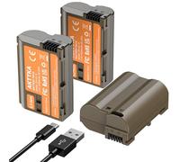 AKTTKA Batteries EN-EL15/EL15C, 3 000 mAh (Lot de 3) avec Recharge directe Via USB-C - Compatibles avec Nikon Z8, Z7, Z6, Z5, Z6II, Z7II, Z6III, D7500, D7200, D750, D850, D780, D7000