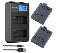 AKTTKA Batteries LP-E5 1800mAh (Lot de 2) et Chargeur Double USB-C avec écran LCD - compatibles avec Canon EOS 500D, 450D, 1000D, Rebel T1i, XSi, XS, Kiss X3/X2/F et Autres modèles