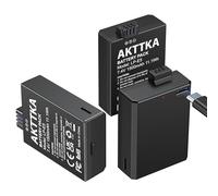 AKTTKA Batteries Rechargeables LP-E5 1500mAh (Lot de 3) avec Charge directe USB-C et câble 2-en-1, compatibles avec Canon EOS 500D, 450D, 1000D, Rebel T1i, XSi, XS, Kiss X3, X2, F