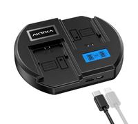 AKTTKA Chargeur NP-FZ100, Chargeur Rapide Double Emplacement 18W PD avec USB-C pour Batteries Sony, Compatible avec Sony Alpha A7 III A7 IV A7R III A7R IV A7R V A9 A6600 A6700 A7C FX3 FX30 ZV-E1