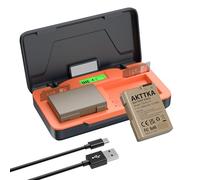 AKTTKA EN-EL14 Battery 1680mAh (2Pack) 20W Charge Rapide Set de Stockage pour Nikon D3100/D3200/D3300/D5100/D5200/D5300/D5500/D5600/P7000/P7100/P7200/P7700/P7800/Df, Affichage LCD, Organisateur SD