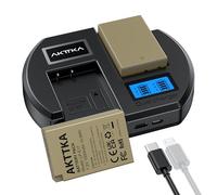 AKTTKA Lot de 2 Batteries LP-E17 avec Charge USB-C & Chargeur Double - pour Canon EOS R8, RP, R10, R50, R100, 200D, 250, 77D, 750D, 760D, 800D, 850D, M6 II, M5, M3, T6i, T6s et Plus
