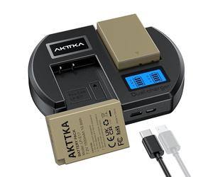 AKTTKA Lot de 2 Batteries LP-E17 avec Charge USB-C & Chargeur Double - pour Canon EOS R8, RP, R10, R50, R100, 200D, 250, 77D, 750D, 760D, 800D, 850D, M6 II, M5, M3, T6i, T6s et Plus