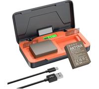 AKTTKA Lot de 2 Batteries NP-W126S 1680mAh, Charge Rapide 20W pour Fujifilm X100F/X-T30, Écran LCD, Organisateur SD Inclus.