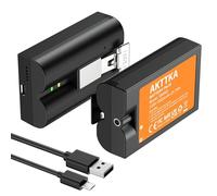 AKTTKA Lot de 2 Batteries V4 6500mAh Rechargeables pour sonnettes Ring | Li-ion 3,65V à charge directe, compatibles Ring Doorbell 2/3/3+/4, Stick Up Cam 2/3G, Spotlight Cam et Peephole Cam