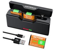 AKTTKA Lot de 3 Batteries 1380mAh NP-BX1 et Chargeur 3 Ports, Compatible avec Sony ZV-1, DSC-HX80, RX1, DSC-RX100, DSC-RX100 II/III/IV/V/VI/VII/VA, FDR-X3000, avec écran LED et Support pour Carte SD