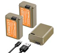 AKTTKA Lot de 3 Batteries NP-FW50 1800mAh USB-C Rechargeables avec câble 2-en-1, Compatibles Sony ZV-E10, A6000, A6500, A6300, A6400, A7, A7S, A7S2, A7R, A7R2, A55, A5100, A5000, A3000, A55, RX10