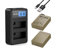 AKTTKA LP-E8 Batterie(1980mAh), Kit de Recharge avec 2 Cellules, Compatible avec Canon LP-E8 et Canon EOS Rebel T2i, T3i, T4i, T5i / Kiss X4, X5, X6i, X7i / EOS 550D, 600D, 650D, 700D
