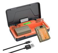 AKTTKA NP-FZ100 Batterie 3000mAh (2 Packs) - Chargeur Rapide 20W avec Stockage pour Sony A7iii, A7iv, A7C, A6700, A6600, ZV-E1, ZV-E10ii, FX3, FX30, A9, A9S, A7R3, A7R4,Écran LCD et Organisateur SD