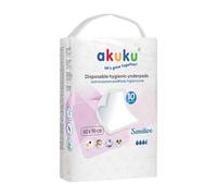 Akuku Lot de 10 alèses hygiéniques jetables pour le changement de bébé | 60 x 90 cm | Doux pour la peau sensible | Couche supérieure douce | Étanche | Utilisation polyvalente