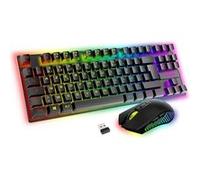 Pack Gaming - AKUMA - Sentai C03 WL - Clavier TKL AZERTY - Souris sans Fil 3200 DPI - Rétroéclairé