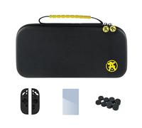 AKUMA CYBER S12 Pack Accessoires Nintendo Switch 2 - Étui Rigide Tissu avec Rangement, Verre Trempé 9H, Protections Joy-Con Silicone, 8 Capuchons Joystick - Kit Complet de Protection