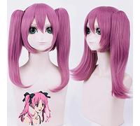 Akuma No Riddle Haru Ichinose moyenne longue droite Cosplay perruque pour femmes Anime cheveux synthétiques violet deux griffes pince queue de cheval PL-555