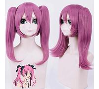 Akuma No Riddle Haru Ichinose moyenne longue droite Cosplay perruque pour femmes Anime cheveux synthétiques violet deux griffes pince queue de cheval PL-555