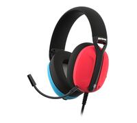 AKUMA SEINEN H03 Casque Gaming Filaire avec Micro Ultra Léger Audio Jack 3.5 mm Compatible PC, Xbox, PS4, PS5, Switch, Mobile - Rouge et Bleu