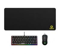AKUMA Sentai C05 Pack Gaming 3 en 1 Clavier Souris Tapis XXL | Pack gaming PC 3-en-1 avec clavier AZERTY 65 %, souris RGB programmable 7200 DPI et tapis XXL Compatible PC PS4 PS5 Xbox