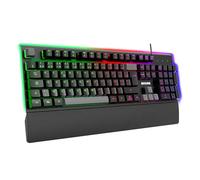 AKUMA Shonen K02 Clavier Gamer AZERTY Français 105 Touches Filaire USB, Rétro-Éclairage LED RGB - PROGRAMMABLE-Repose Poignet MAGNETIQUE 26 Touches Anti-ghosting - Clavier Gaming pour PC/PS4/PS5