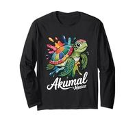 Akumal, Mexique Tortue de mer Peinture Splatter Art Souvenir Manche Longue