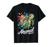 Akumal, Mexique Tortue de mer Peinture Splatter Art Souvenir T-Shirt