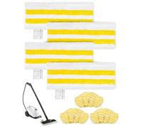 Akunsz 7 pcs Accessoires pour Kärcher SC2 SC3 SC4 SC5-4 Pcs Serpillières pour Karcher et 2 Bonnettes pour Buse à Main Lavettes Lingettes pour Nettoyeur Vapeur EasyFix