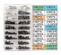 Akuoly 355 Pièces Kit de vis pour Ordinateur Portable Universel et Disque Dur M.2 SSD, M2 M3 M2.5, Noir