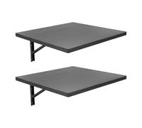 Akuoyiexemye Établi mural pliable pour atelier, garage, bureau, maison, capacité de charge : 500 livres 60 x 58 x 25 cm (noir, 60 x 58 x 25 cm)