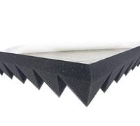 Akustikpur Mousse acoustique pyramide en mousse acoustique pour isolation acoustique efficace Env. 100 x 49 x 5 cm