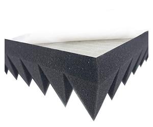Akustikpur Mousse acoustique pyramide en mousse acoustique pour isolation acoustique efficace Env. 100 x 49 x 7 cm