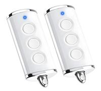AKVF Émetteur Manuel pour Porte de Garage pour HORMANN BiSecur HSE4-868-BS, HSE2-868-BS, HS4-868-BS, Compatible avec HORMANN ProMatic SupraMatic RollMatic RotaMatic Série Opérateur, Blanc, 2 Pack