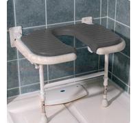 Akw 04220P Gris Siège de Douche rembourré en U Large Rabattable Série 4000 (accessibilité PMR)