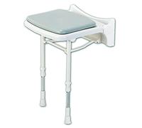AKW Siège de douche relevable – assise rembourrée en mousse, hauteur réglable, garantie à vie, 158 kg