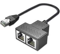 AKWOR Ethernet Splitter 1 to 2, RJ45 Network Splitter Starlink Ethernet Adapter, LAN Internet Cable Adapter for Cat 5/5e/6/7/8 Cable