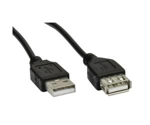 AKYGA 07 AK USB Rallonge USB 2.0/données/câble de raccordement fiche A/Prise A Noir 1,8 m