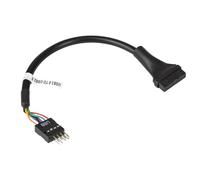 AKYGA Adaptateur avec câble AK-CA-75 USB 9 Broches (m) / USB 19 Broches (F) 20 cm