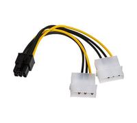 Câble adaptateur Akyga AK-CA-13 2x Molex (M) - PCI-Express 6 broches (M) 0,15 m