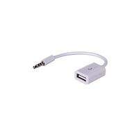 AKYGA Adaptateur USB 2.0 vers Mini Jack 15cm Blanc