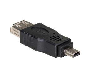 Akyga Adapter AK-AD-07 USB-AF/miniUSB-B (5-pin) USB A USB mini B 5-pin Noir