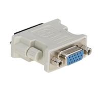 Akyga AK-AD-12 Adaptateur vidéo DVI-I (M) pour DB-15 (F) vis moletées blanc