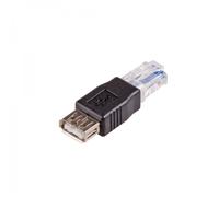 Akyga AK-AD-27 changeur de genre de câble RJ45 USB 2.0 type A Noir