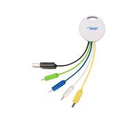 Akyga AK-AD-51 - Adaptateur charge 5-en-1 USB A vers USB-C / Lightning / Micro / Mini USB, 7 cm, noir