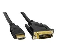 Akyga AK-AV-11 Adaptateur de câble vidéo 1,8 m HDMI type A (standard) DVI-D noir - adaptateur de câble vidéo (1,8 m, HDMI type A (standard), DVI-D, mâle, mâle, or)