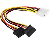 Akyga AK-CA-16 Câble adaptateur Molex mâle vers 2 x SATA femelle 15 cm