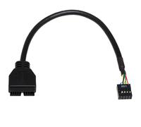 - Adpatateur interne USB - tête 20 broches USB 3.0 (M) pour connecteur USB 10 broches (F) - 20 cm - gris
