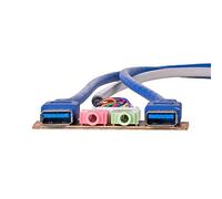 Akyga AK-CA-42 I/O Panneau Audio ATX 2 Ports USB 3.0 68 mm avec câble