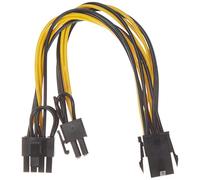Akyga AK-CA-55 Câble d'alimentation 6 Broches vers 2 Prises PCI-E 6 + 2 Broches 15 cm