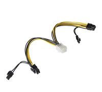Akyga AK-CA-55 Câble d'alimentation 6 Broches vers 2 Prises PCI-E 6 + 2 Broches 15 cm
