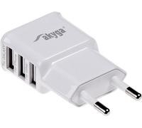 Akyga AK-CH-05 Chargeur secteur 240V 3xUSB 3100mA blanc