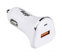 Akyga AK-CH-07 Chargeur de voiture USB 12/24 V 18 W Quick Charge 3.0 5-12 V/1,5-3 A Blanc