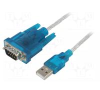 Câble USB/ RS-232 AK-CO-02 USB A (m)/ D-Sub (m) ver. 9 broches 1m
