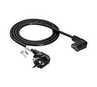 Akyga AK-PC-02C Câble d'alimentation pour PC, Moniteur, imprimante, projecteur, Console de Jeu, 3 pôles, IEC C13 EU, CEE 7/7, 1,5 m, Noir, 100% cuivre, 3 x 0,75 mm² HQ